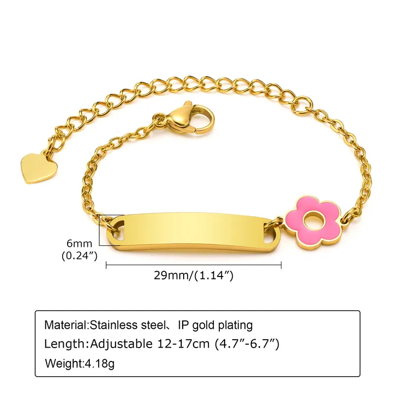 Seta Rosa Bracelet For Kids - 18K Gold Plated