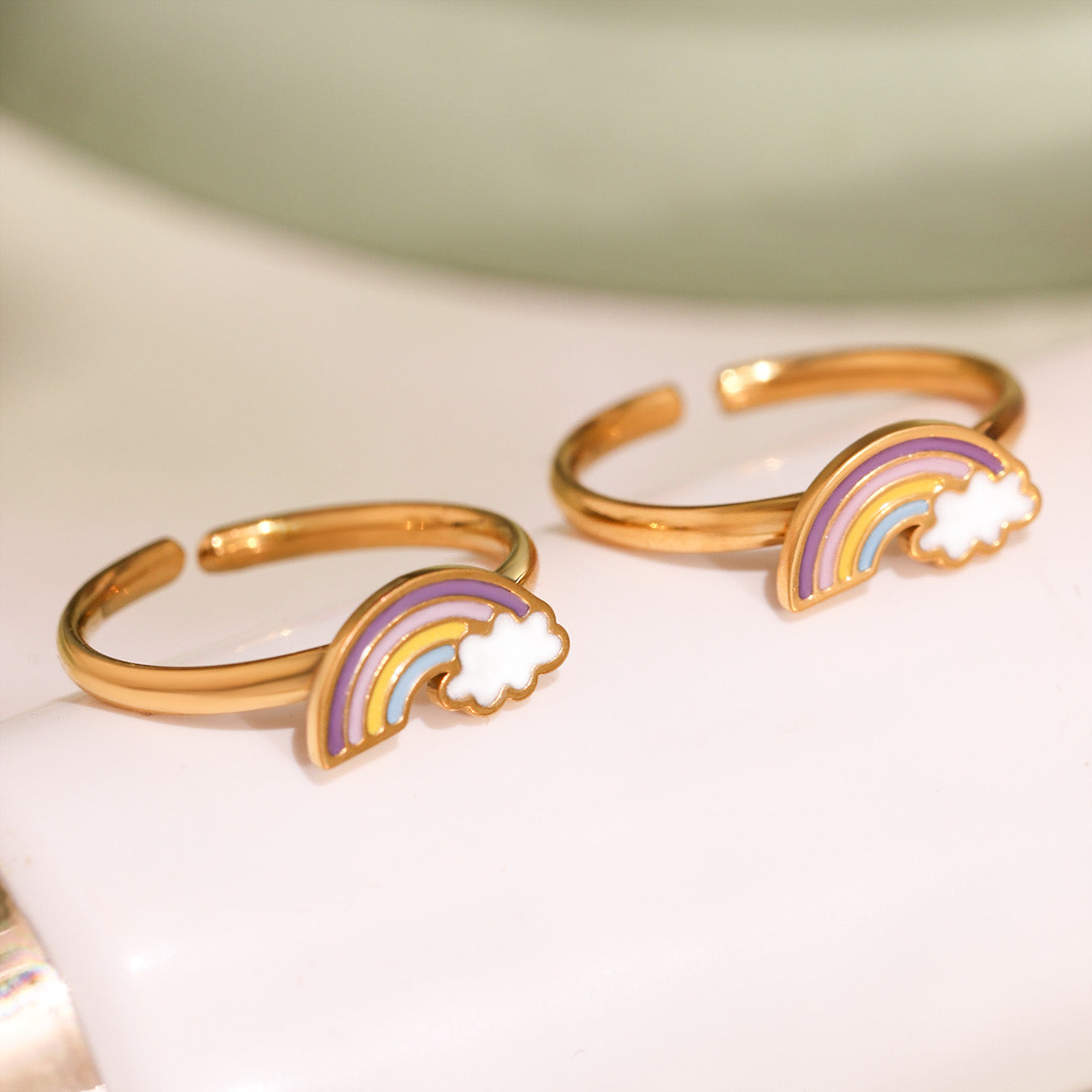 Premium Rainbow Kids Jewelry Set – 18K Gold Plated