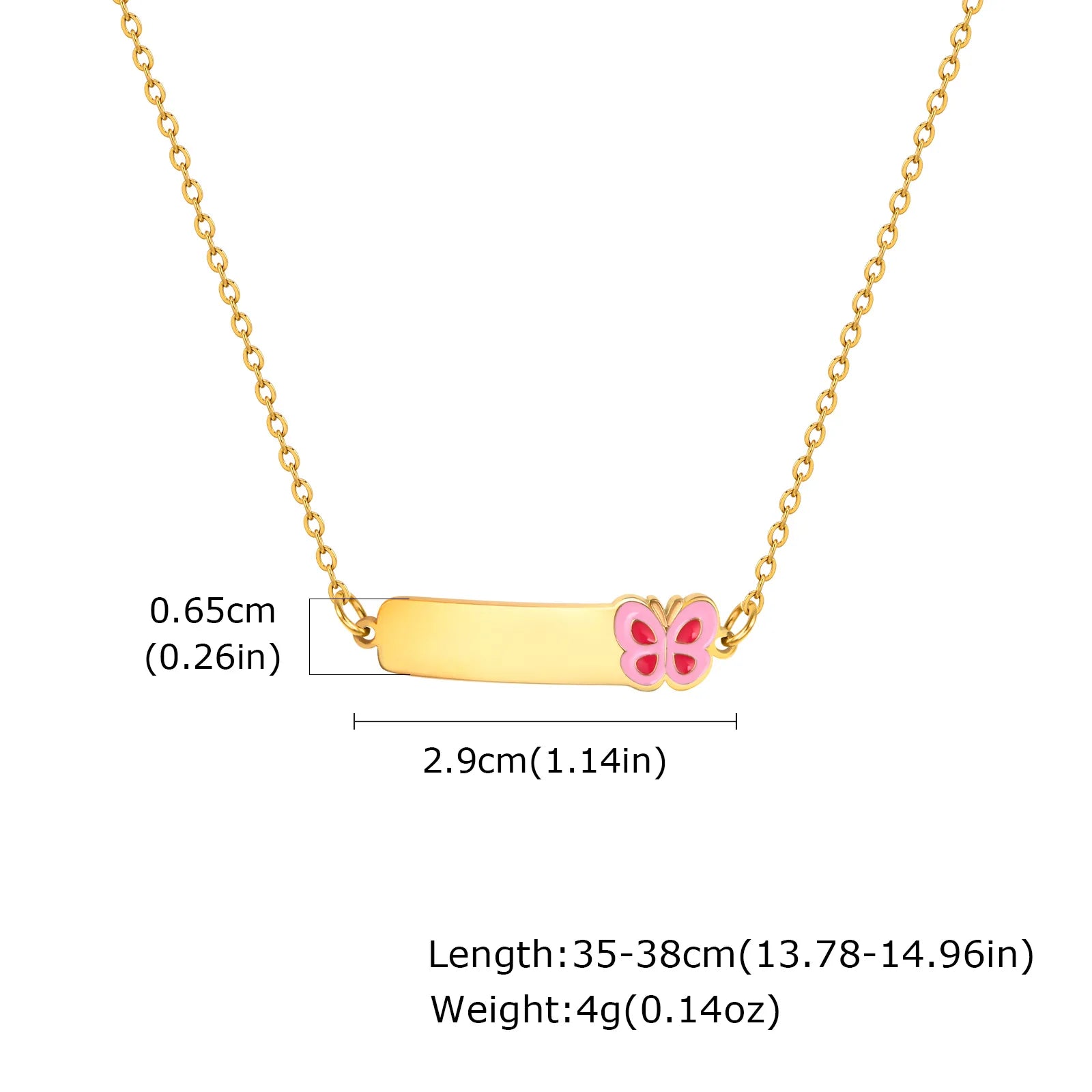 Butterfly Charm Necklace For Girls