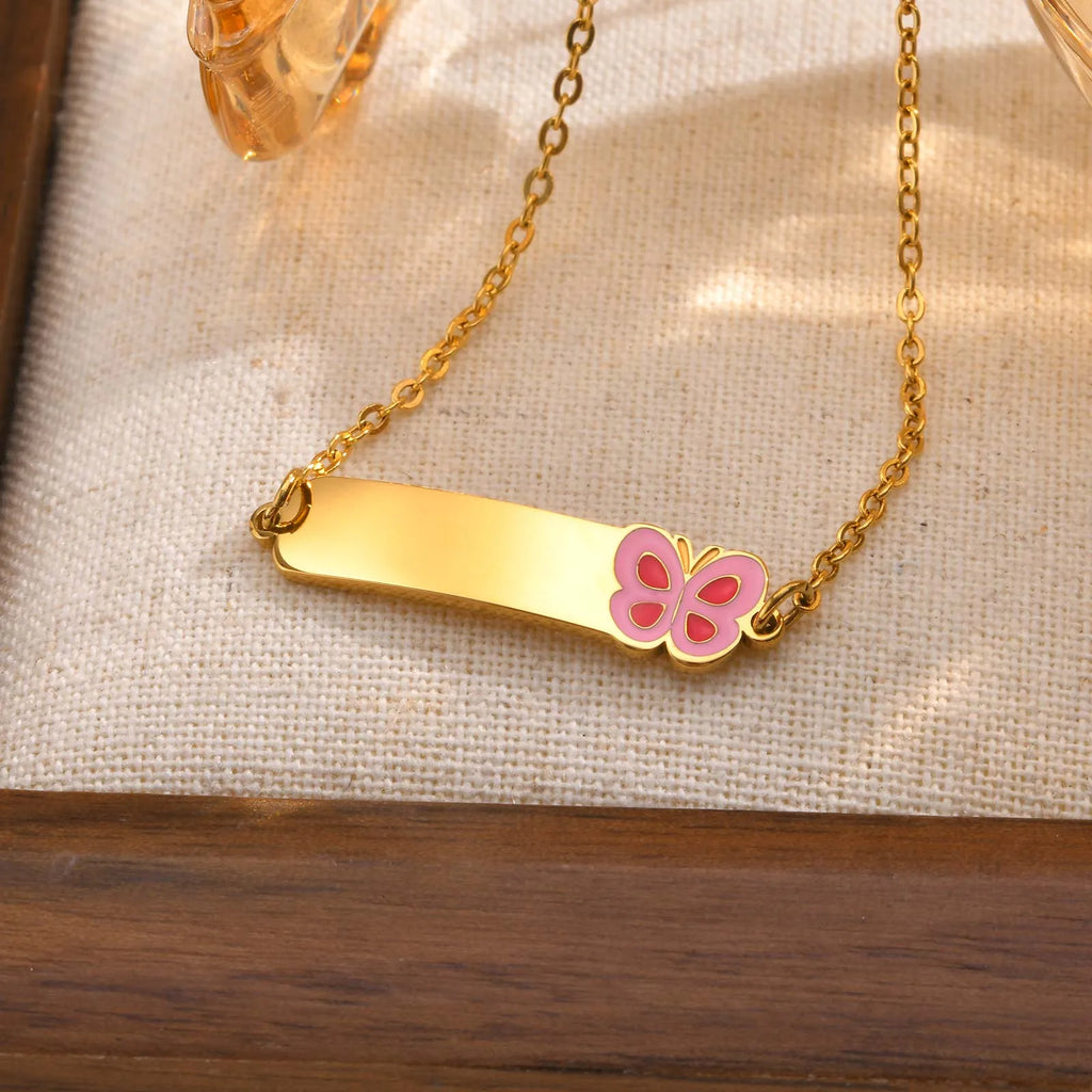 Butterfly Charm Necklace For Girls