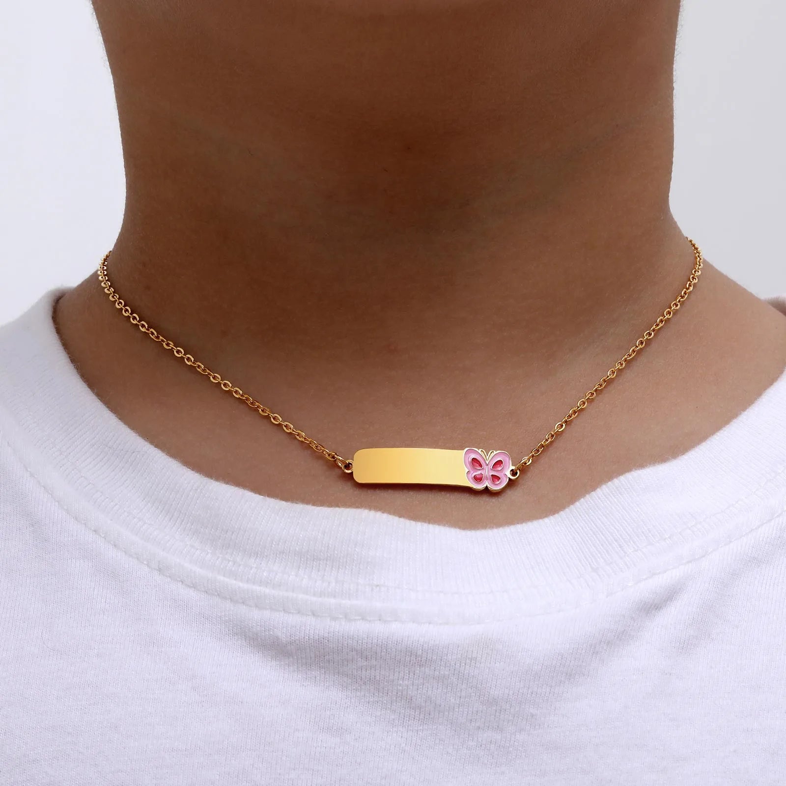 Butterfly Charm Necklace For Girls