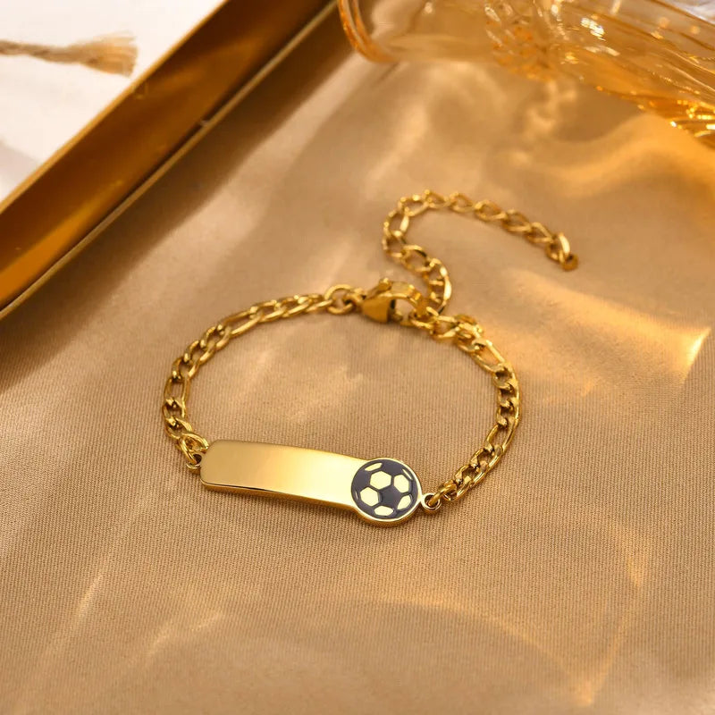 Football Charm Kids Bracelet
