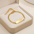 Bear Charm Bracelet For Kids - 18K Gold Plated