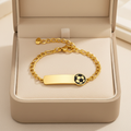 Football Charm Bracelet For Kids - 18K Gold Plated