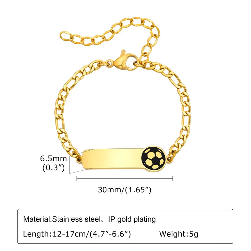 Football Charm Kids Bracelet