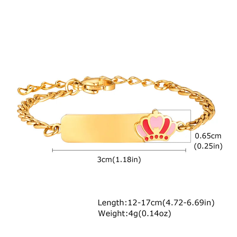 Crown Charm Kids Bracelet