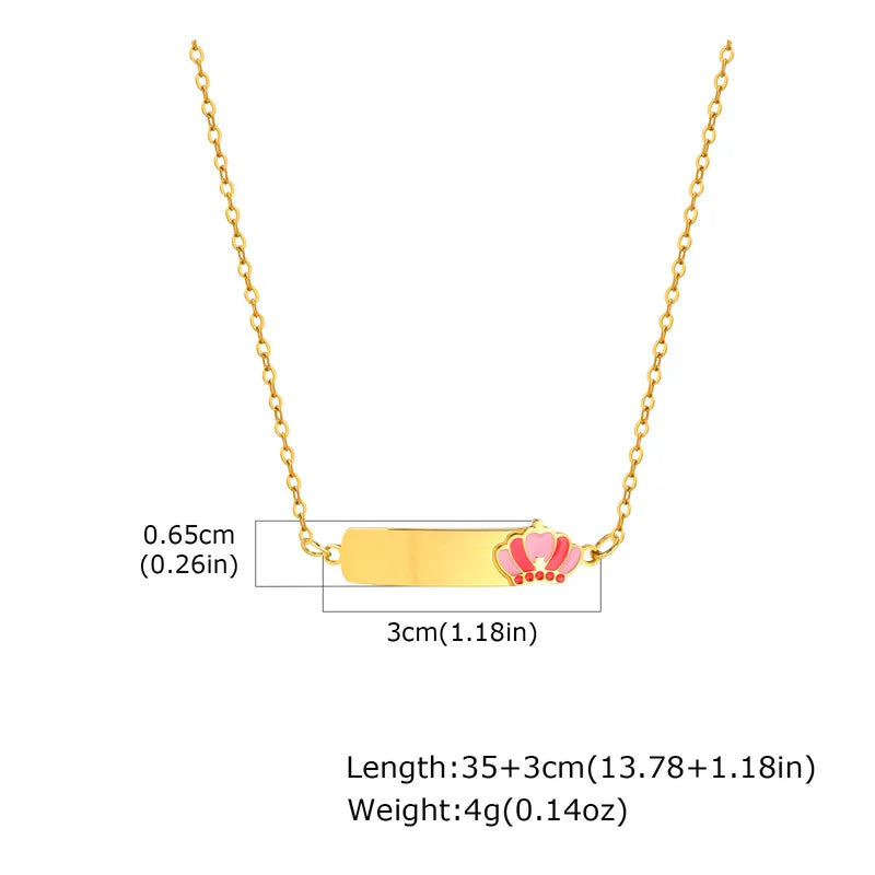 Crown Charm Necklace For Girls