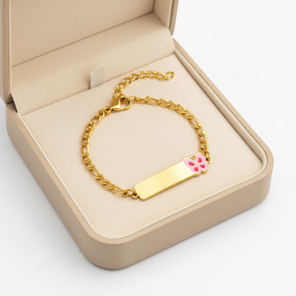 Butterfly Bliss Bracelet For Kids - 18K Gold Plated