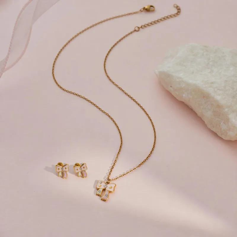 Bow Tie Charm Kids Jewelry Combo