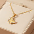 Aurora Butterfly Necklace for Women - 18K Gold Plated