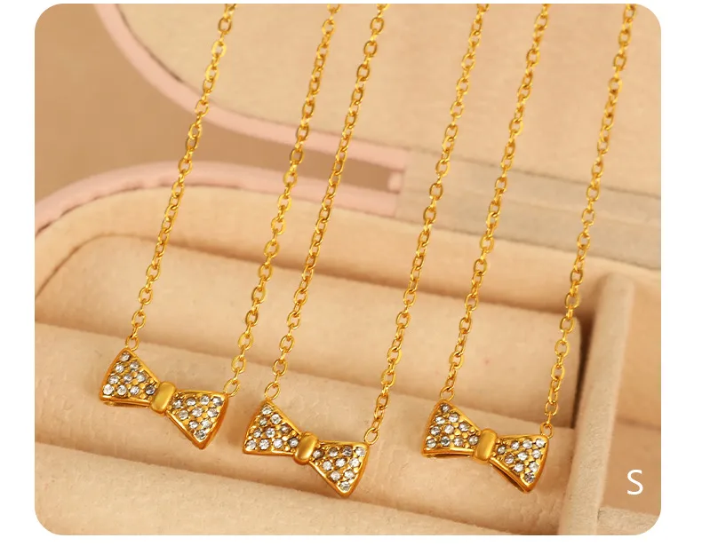 Velline Bow Necklace For Women - 18K Gold Plated