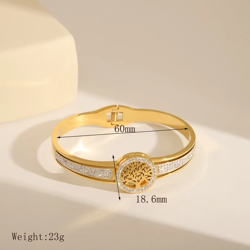 Sama Wisdom Bangle For Women - 18K Gold Plated