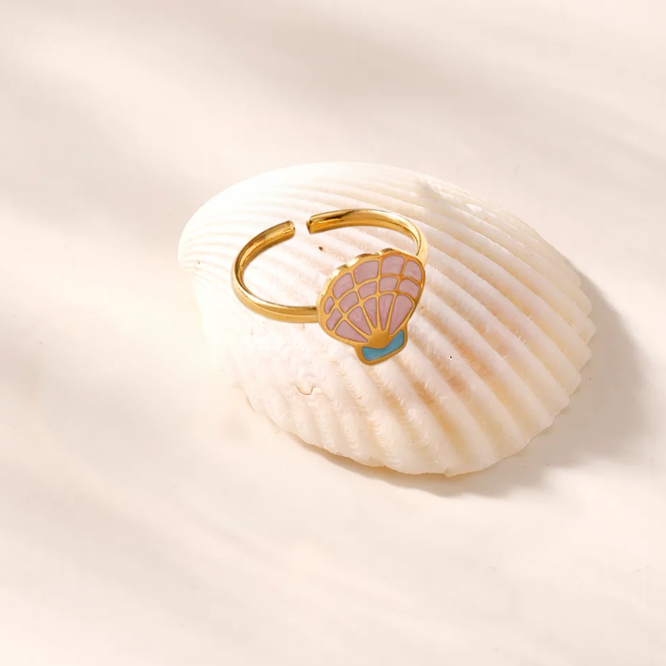 Aquaria Seashell Jewelry Set For Kids - 18K Gold Plated
