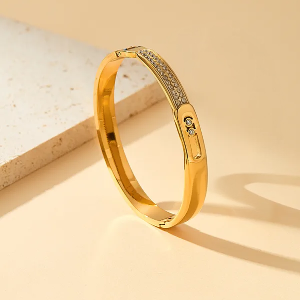 Serena Glow Bangle for Women - 18K Gold Plated