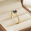 Cavella Blue Ring For Women - 18K Gold Plated