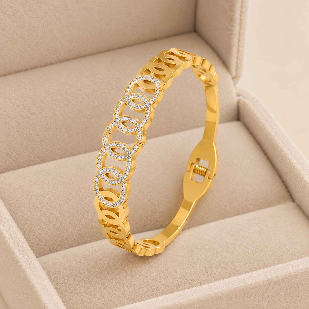 Onda Lieve Bangle for Women - 18K Gold Plated