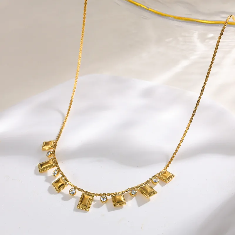 Prism Drop Necklace For Women - 18K Gold Plated