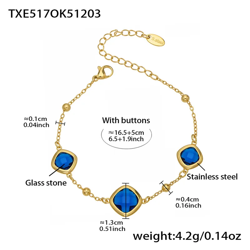 Reina Zafiro Bracelet For Women- 18K Gold Plated