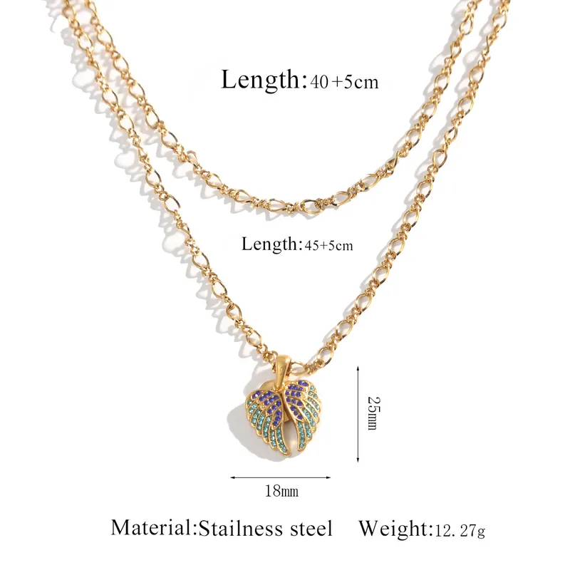 Guardian Wings Necklace For Women - 18K Gold Plated