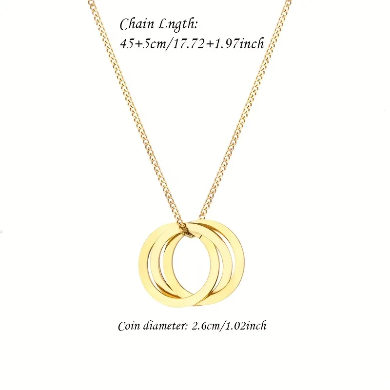 Eterna Circle Necklace For Women - 18K Gold Plated