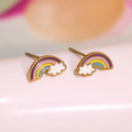 Rainbow Dream Ear Studs For Kids