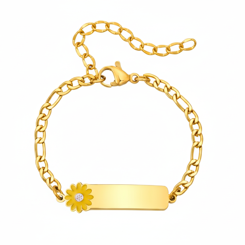 Honey Flower Bracelet For Kids - 18K Gold Plated