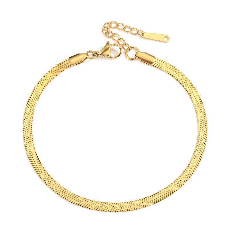Golden Wave Anklet For Kids - 18K Gold Plated