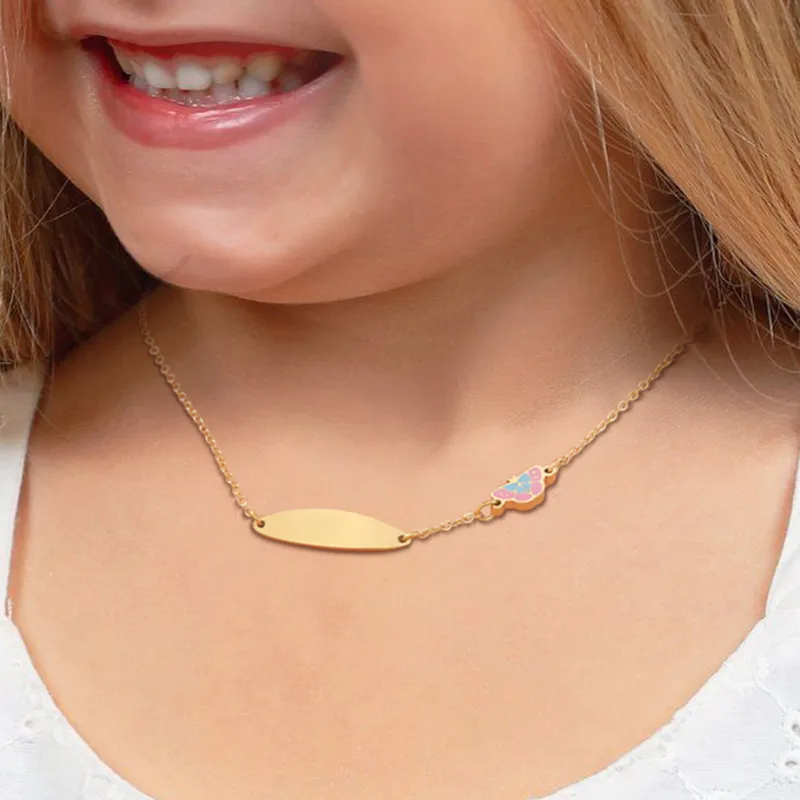 Bella Flutter Necklace For Kids - 18K Gold Plated