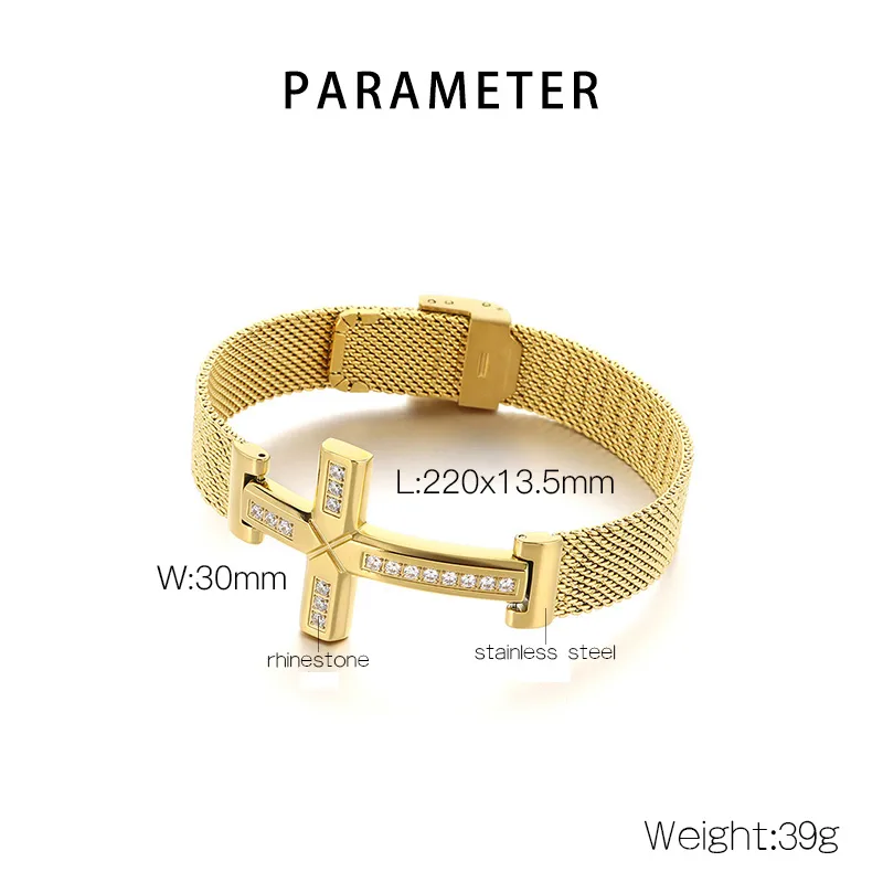 Divina Cross Bracelet For Women - 18K Gold Plated