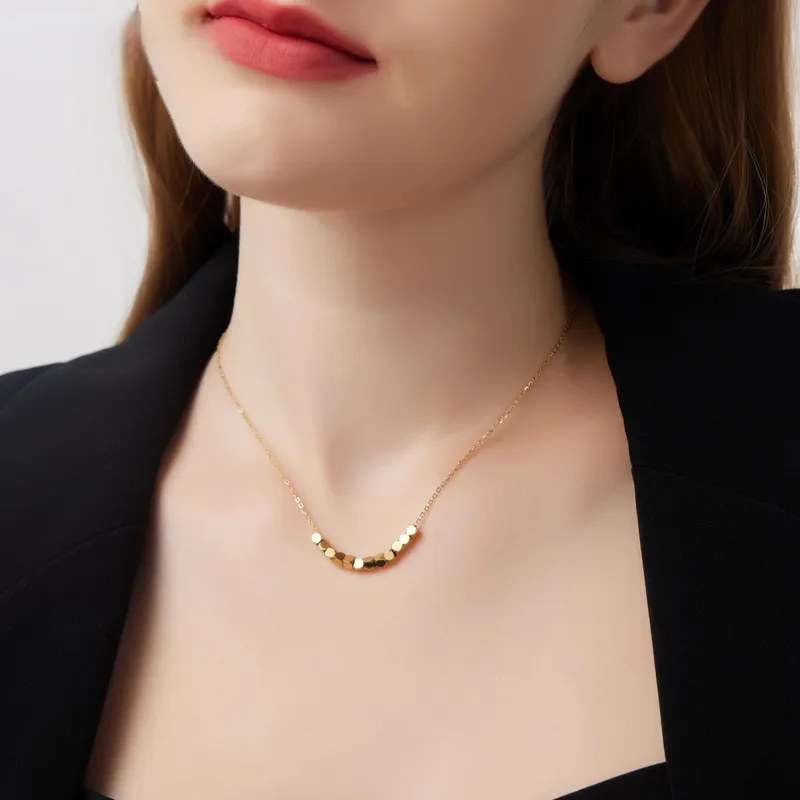 Nova Cube Necklace For Women - 18K Gold Plated