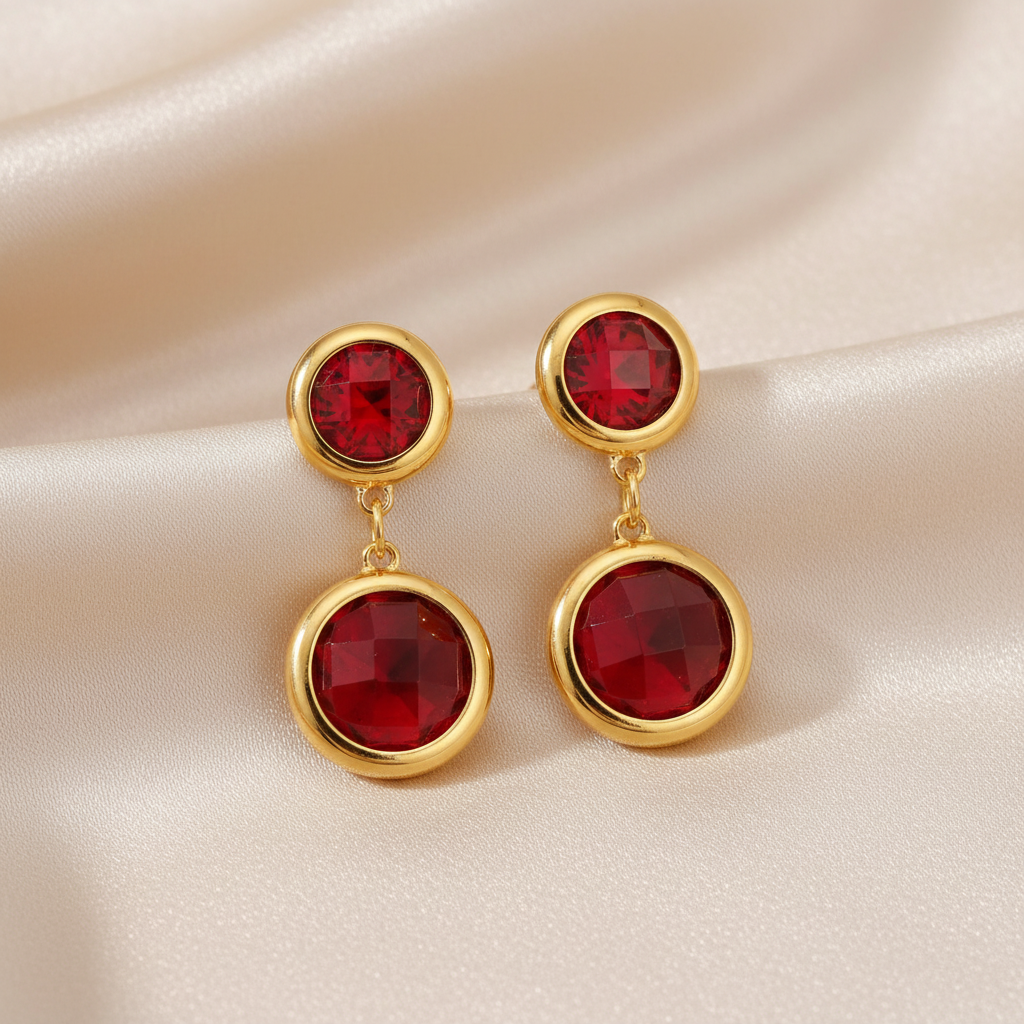 Rouge Elegance Necklace For Women - 18K Gold Plated
