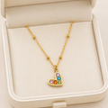 Kaleido Heart Necklace For Women - 18K Gold Plated