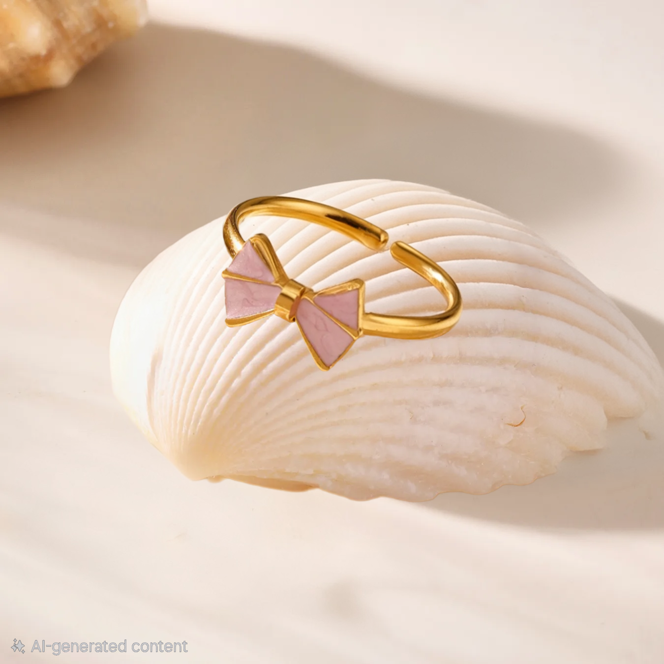 Butterfly Knot Ring For Kids - 18K Gold Plated