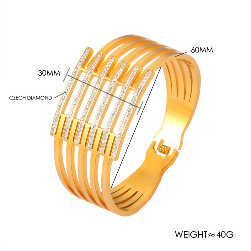 Monarch Matrix Bangle for Women - 18K Gold Plated