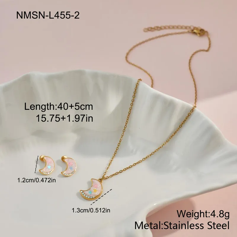 Crescent Charm Kids Jewelry Combo