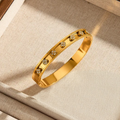 Blossom Grace Bangle for Women - 18K Gold Plated