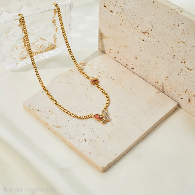 Farfalla Dolce Necklace For Kids - 18K Gold Plated