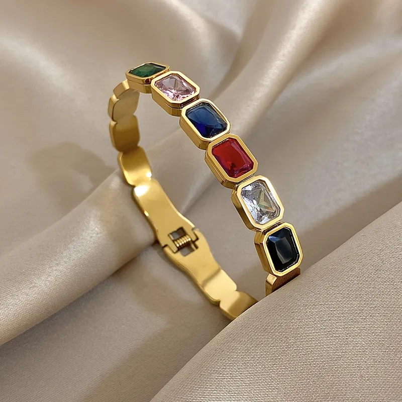 Gemma Vita Bangle For Women - 18K Gold Plated