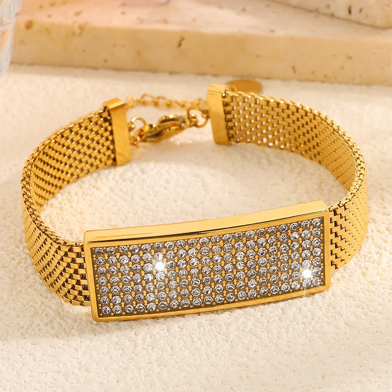 Zahra Gilded Sparkle Bracelet For Women - 18K Gold Plated