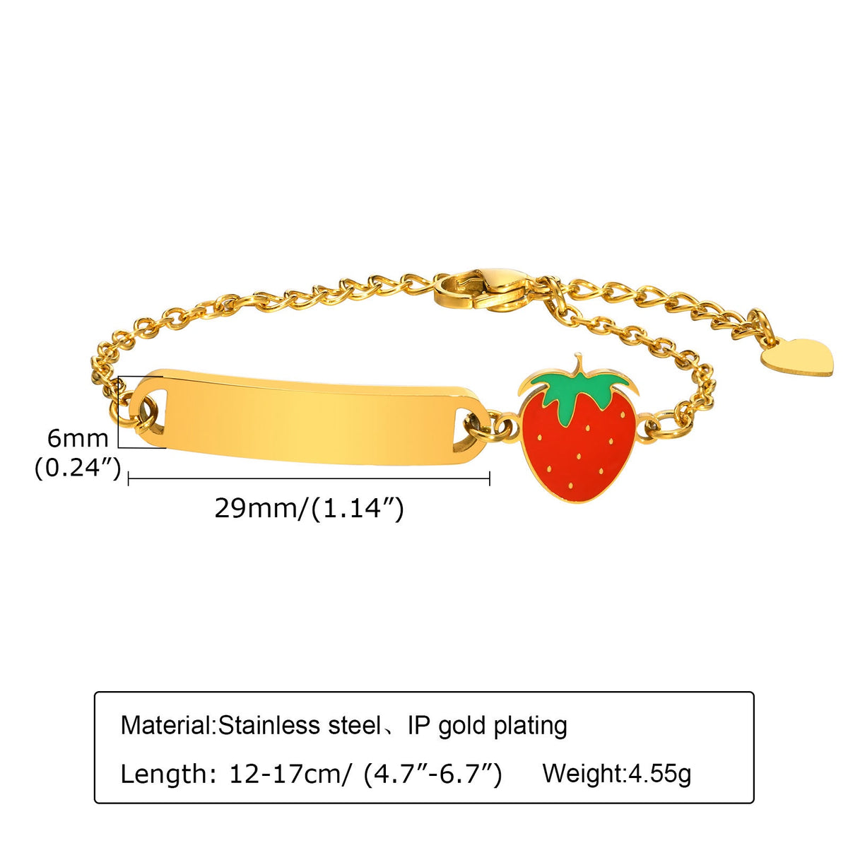 Berry Crest Bracelet for Kids - 18K Gold Plated