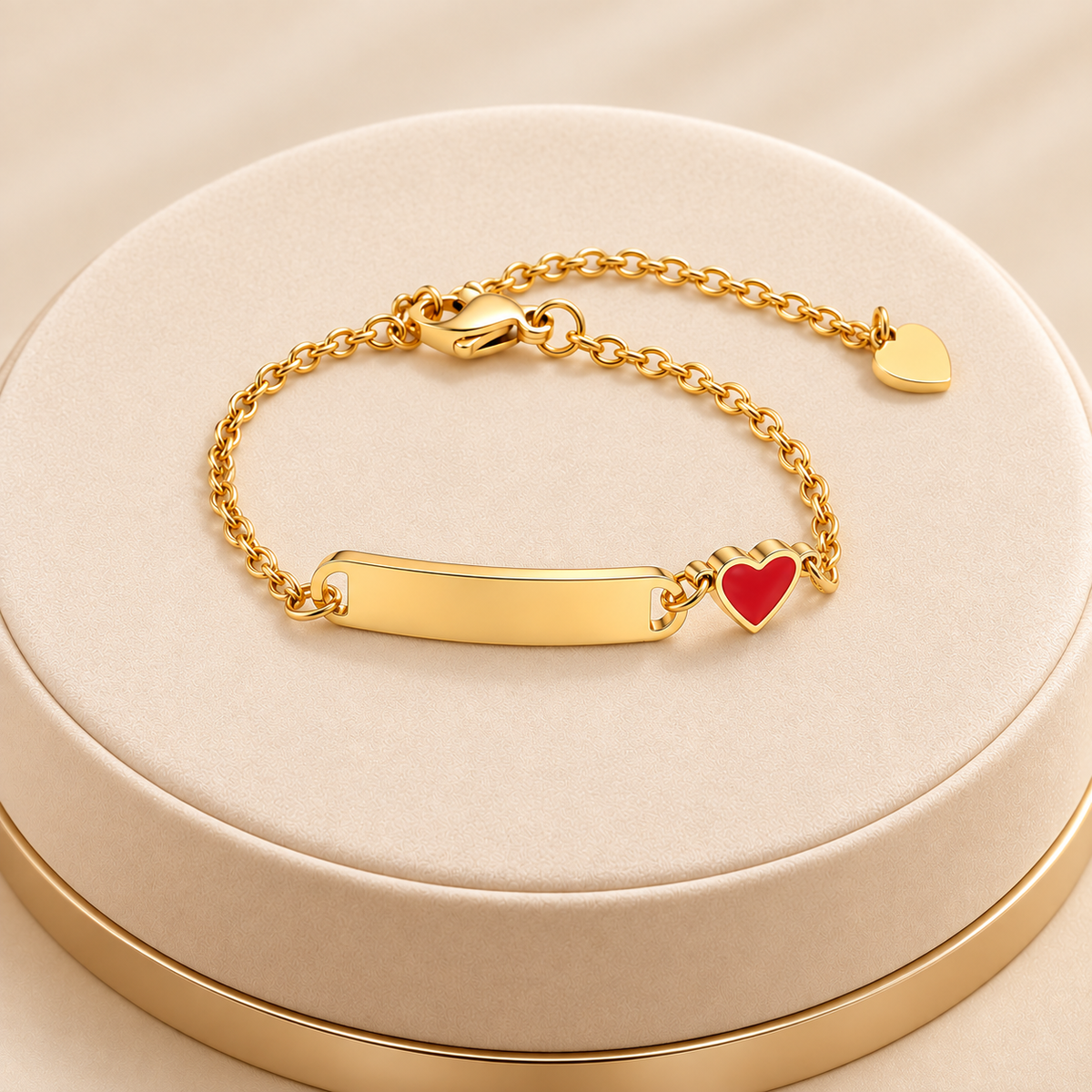 Scarlet Heart Bracelet For Kids - 18K Gold Plated