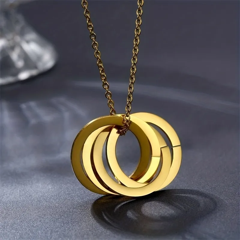 Eterna Circle Necklace For Women - 18K Gold Plated