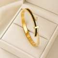 Midnight Vogue Bangle For Women - 18K Gold Plated