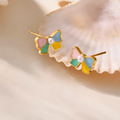 Flutterelle Butterfly Ear Studs For Kids - 18K Gold Plated