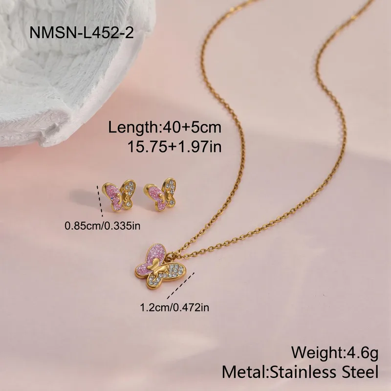 Butterfly Sparkle Charm Kids Jewelry Combo