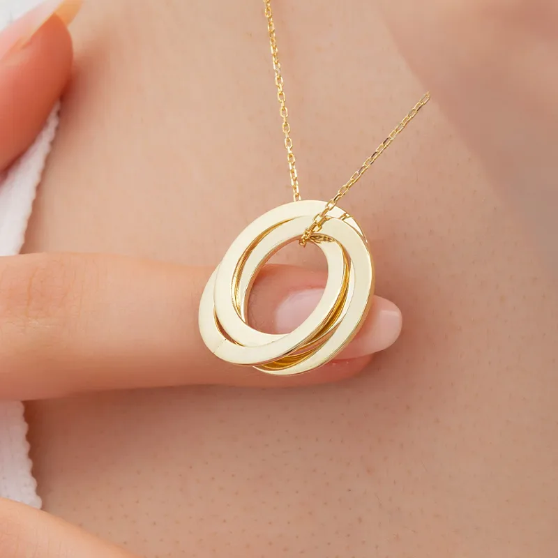 Eterna Circle Necklace For Women - 18K Gold Plated