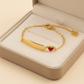 Scarlet Heart Bracelet For Kids - 18K Gold Plated