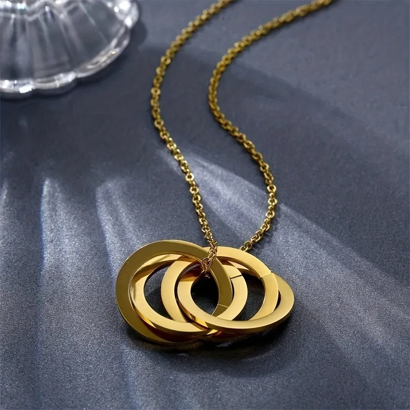 Eterna Circle Necklace For Women - 18K Gold Plated