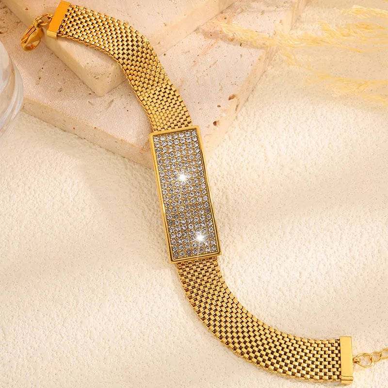 Zahra Gilded Sparkle Bracelet For Women - 18K Gold Plated