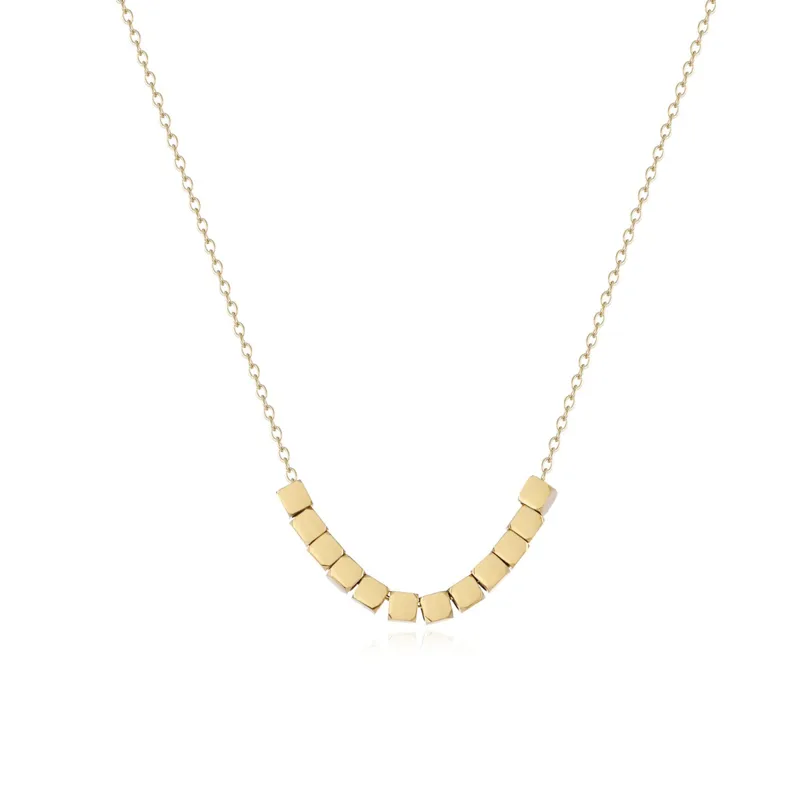 Nova Cube Necklace For Women - 18K Gold Plated